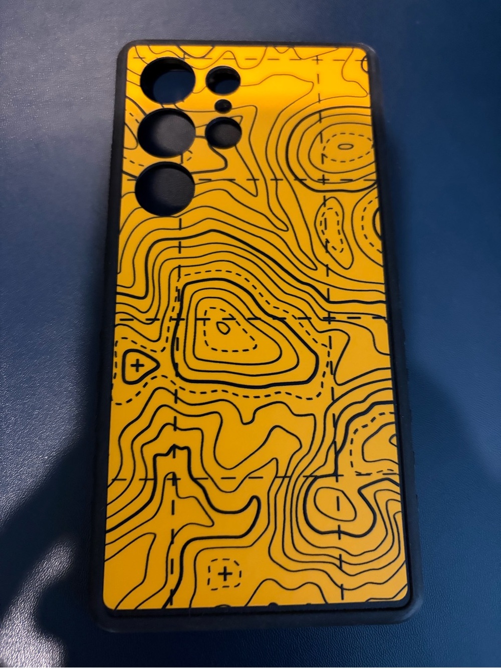 Dbrand Samsung S25 Ultra Yellow Topographic Pattern Phone Case